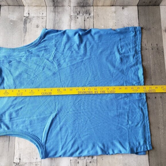 NWT - Tuff Athletics Blue Women's Seamless Crew Neck Stretch Tank Top – Size XXL - Picture 4 of 5